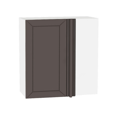 Шкаф верхний угловой прямой «Вектор» Белый/Soft Smoky В720 Ш800