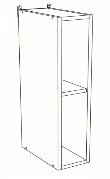 Шкаф верхний открытый «Вектор» Белый В720 Ш300