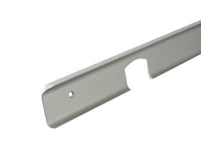 Планка для столешниц угловая 38 мм 600 мм серебро