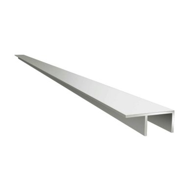 Планка для стен. панели угловая F-образная 4 мм х 0,6 м (1020) Серебро