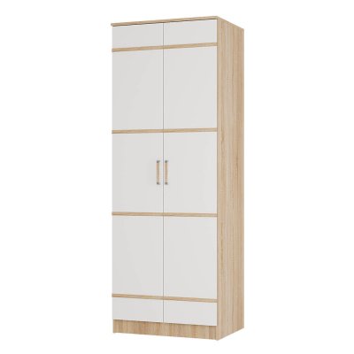 Сакура шкаф пл.бельев. 2-х ств. дуб сонома/белый (без зеркала)