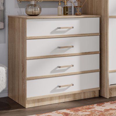 Сакура комод дуб сонома/белый