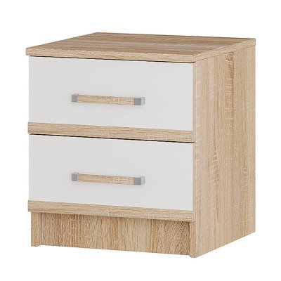 Сакура тумба прикроватная дуб сонома/белый