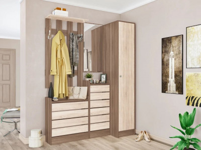 Прихожая «Ямайка» №3 (Ясень шимо/Дуб сонома)