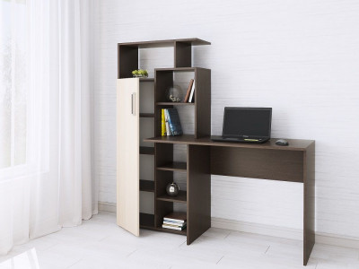 Компьютерный стол «Квартет-7» (Венге/Дуб молочный)