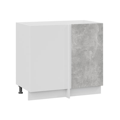 Шкаф нижний угловой прямой «Лофт» (Белый/Ателье светлое) Ш1000