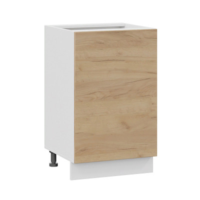 Шкаф нижний с 1 дв «Лофт» Белый/Дуб крафт золотой Ш400