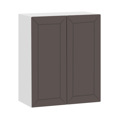 Шкаф верхний с 2-мя дв «Вектор» Белый/Soft Smoky В720 Ш600