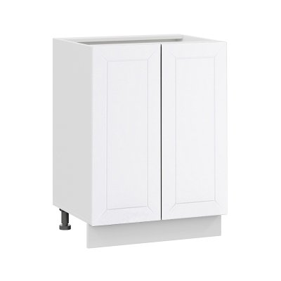 Шкаф нижний с 2-мя дв «Вектор» Белый/Soft White Ш600