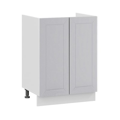 Шкаф нижний с 2 дв под мойку «Вектор» Белый/Soft Light Grey Ш700