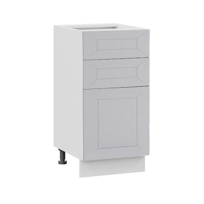 Шкаф нижний с 3-мя ящиками «Вектор» Белый/Soft Light Grey Ш600