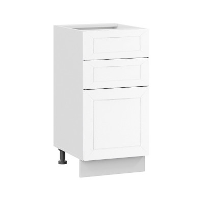 Шкаф нижний с 3-мя ящиками «Вектор» Белый/Soft White Ш600