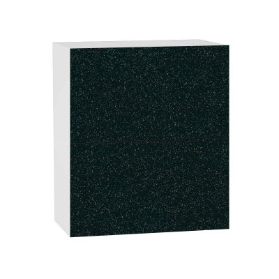 Шкаф нижний с 1 дв «Канди» Белый/Черный металлик Ш400