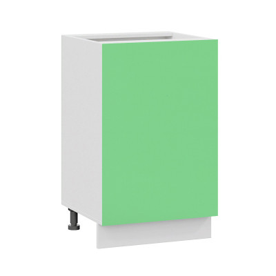 Шкаф нижний с 1 дв «Канди» Белый/Эвкалипт глянец Ш600