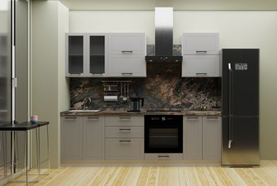 Кухонный гарнитур «Вектор» (Soft Light Grey)