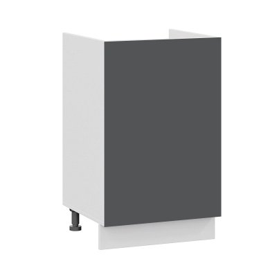 Стол нижний с 1 дв под мойку «Лофт» (Белый/Soft Dark Grey) Ш600