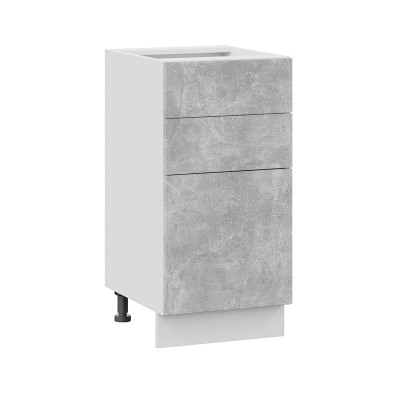 Стол нижний c 3-мя ящиками «Лофт» (Белый/Ателье светлое) Ш400