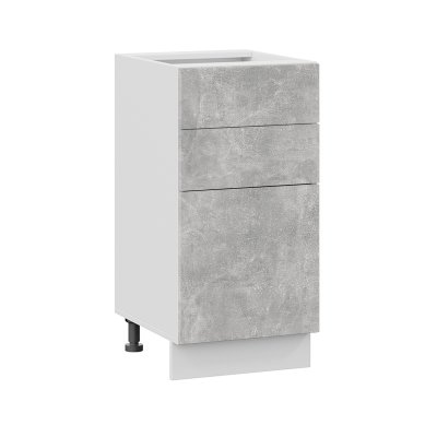 Стол нижний c 3-мя ящиками «Лофт» (Белый/Ателье светлое) Ш600