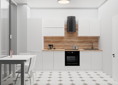 Кухонный гарнитур «Стайл» Белый бриллиант