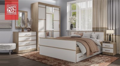 Спальня Сакура композиция №4 сонома/белый
