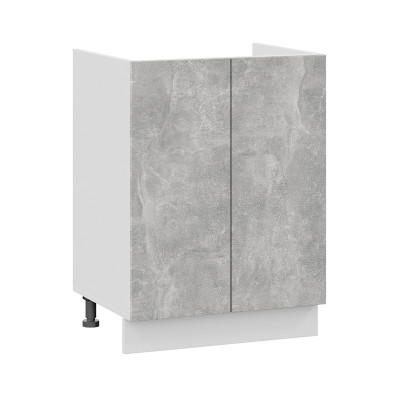 Стол нижний 2 дв под мойку «Лофт» (Белый/Ателье Светлое) Ш600