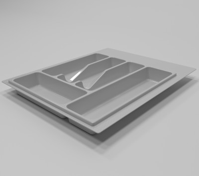 Лоток для столовых приборов в базу 450 мм, Серый