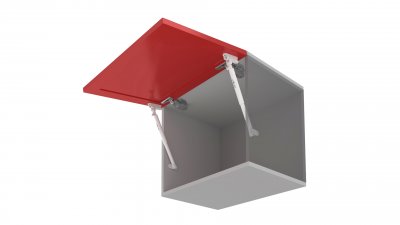 Газовый лифт с доводчиком и ограничителем открытия OZON GL110W/50/3 (Белый)