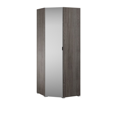 Шкаф угловой Спальня Теана ясень анкор темный/зеркало