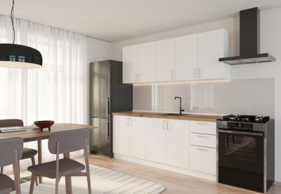 Кухня Стайл 2м Белый Матовый/Дуб классический