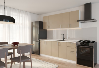 Кухня Стайл 2м Матовый Вижен/Гранит белый