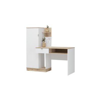 Стол компьютерный ЮККИ СТ 1Я 1500 БЕЛЫЙ/ДУБ ДЕЛАНО