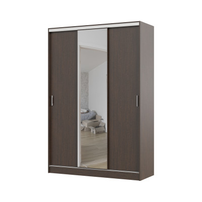 Шкаф-купе АЛЬЯНС 1,5 м ВЕНГЕ/ВЕНГЕ