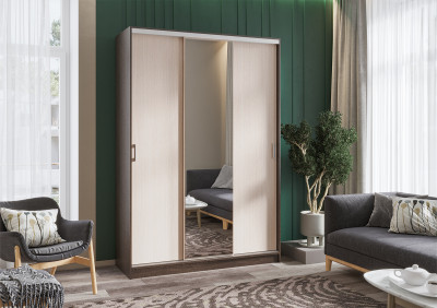 Шкаф-купе АЛЬЯНС 1,5 м БЕЛФОРТ/ВЕНГЕ