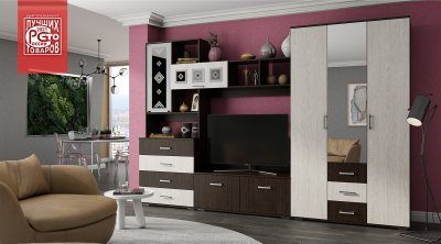 Гостиная «Белла» №2 (венге/ясень белый)