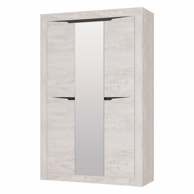 Шкаф трёхстворчатый Леонардо Бетон пайн светлый/графит