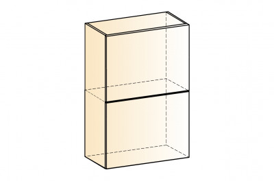 Шкаф верхний горизонтальный 2 глухих фасада «Соло» Белый Кантри В920 Ш500
