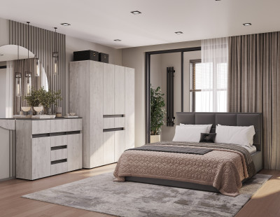 Коллекция мебели Мрия композиция № 5 бетон пайн/графит