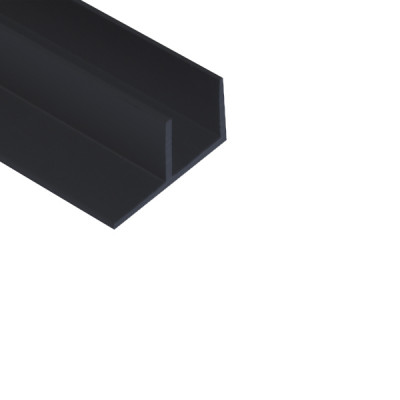 Планка для стен. панели угловая F-образная 4 мм х 0,6 м (1020) Серебро