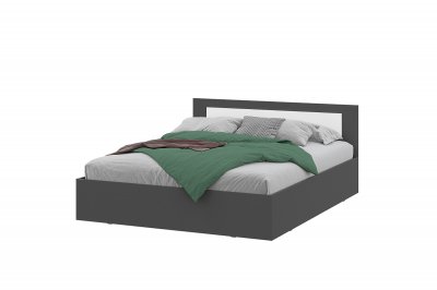 Кровать двойная 1,6 Дольче Графит/Белый