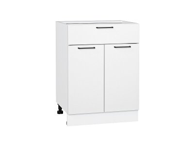 Шкаф нижний с 2 дв и ящиком «Лофт» Белый/Soft White Ш600