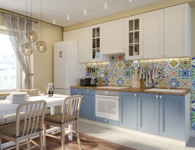 Кухонный гарнитур «Парма» Белый/Бархат Топаз