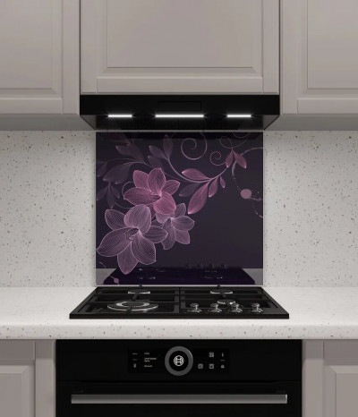 Стеклянный кухонный экран №7, 600*500*4