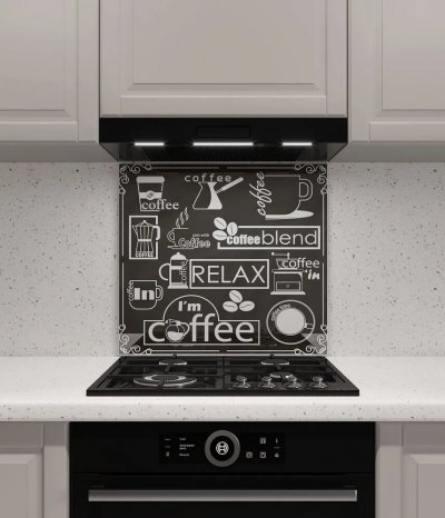 Стеклянный кухонный экран №16, 600*500*4