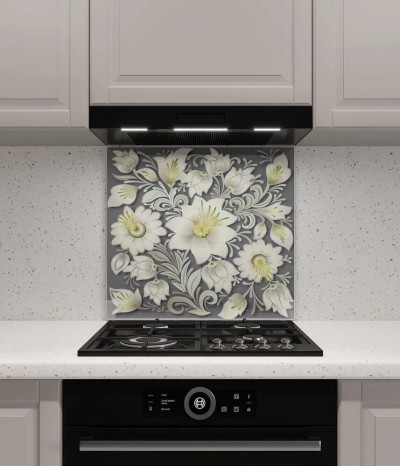 Стеклянный кухонный экран №17, 600*500*4