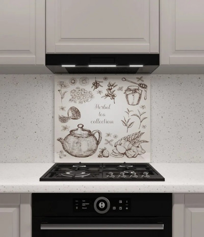 Стеклянный кухонный экран №20, 600*500*4