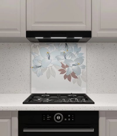 Стеклянный кухонный экран №25, 600*500*4