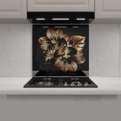 Стеклянный кухонный экран №27, 600*500*4