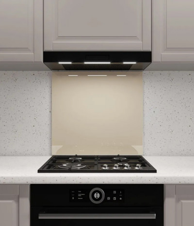 Стеклянный кухонный экран. RAL 1015 (кремовый) 600*500