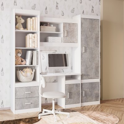 Коллекция Паскаль композиция № 3 белый/цемент светлый