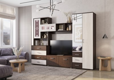 Гостиная «Белла» №6 (венге/ясень белый)
